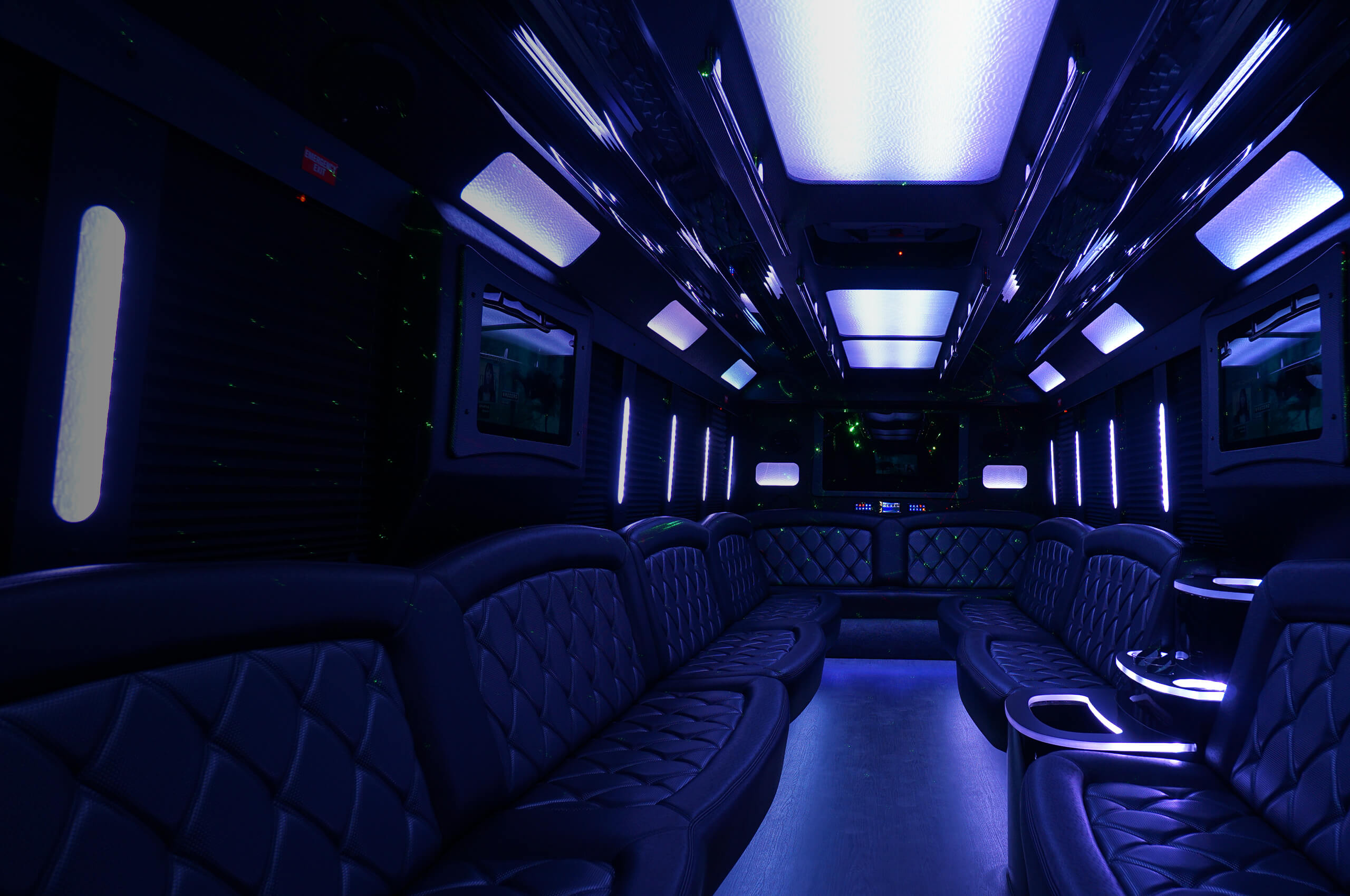 well-lit limo spaces