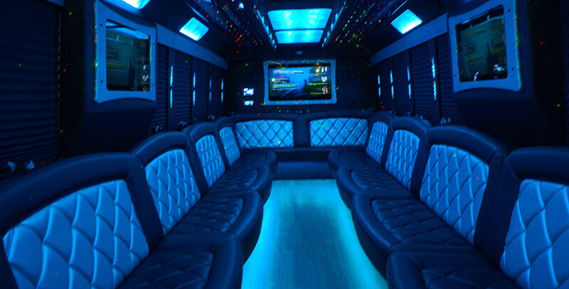 Party bus interiors